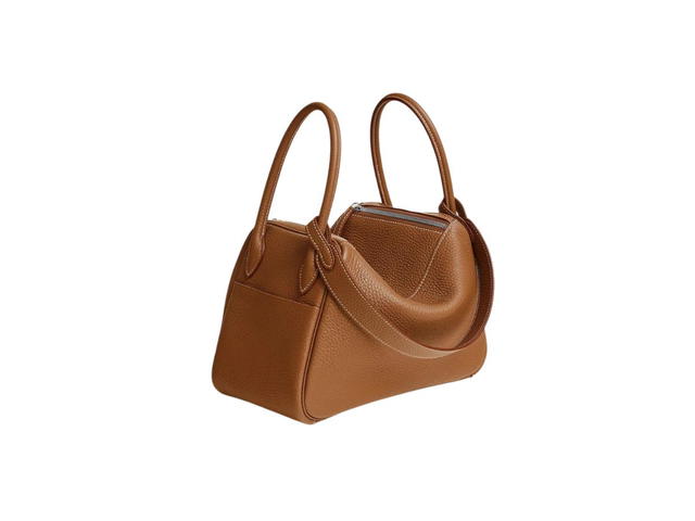 Hermes Hermes Lindy 26 Bag In Taurillon Clemence Leather With Palladium-Plated Hardware Gold - view 3