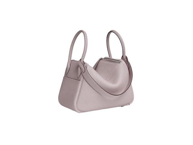 Hermes Hermes Lindy 26 Bag In Taurillon Clemence Leather With Palladium-Plated Hardware Mauve Pale - view 2