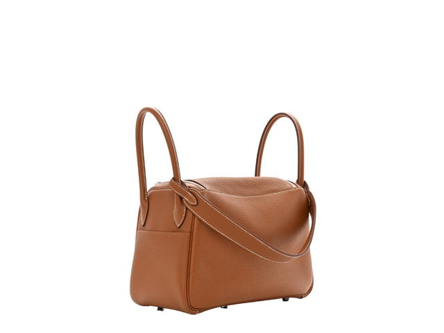 Hermes Hermes Lindy 26 In Clemence Calfskin Leather WIth Palladium Plated Hardware Gold - view 2
