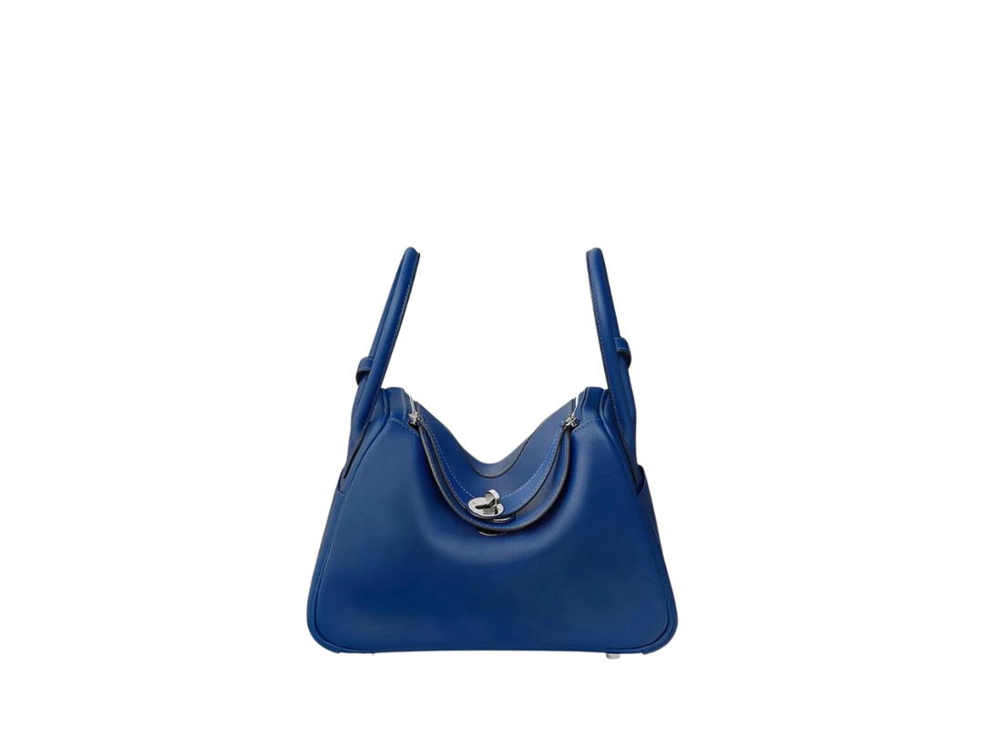 Hermes Hermes Lindy 26 Verso Bag In Swift Calfskin With Palladium Hardware Bleu Royal
