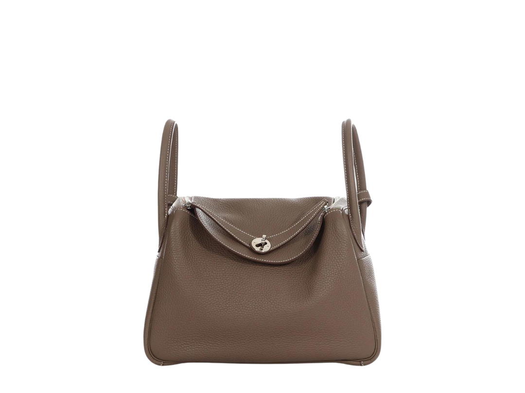 Hermes Hermes Lindy 30 Bag In Clemence Calfskin With Palldaium Hardware Etoupe