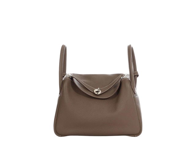Hermes Hermes Lindy 30 Bag In Clemence Calfskin With Palldaium Hardware Etoupe - view 1