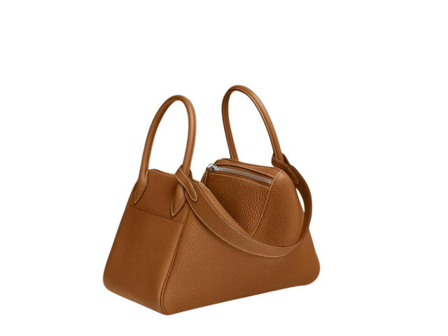 Hermes Hermes Lindy 30 Bag In Clemence Calfskin With Palldaium Hardware Gold - view 2