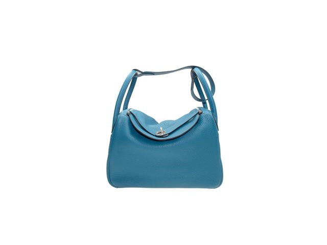 Hermes Hermes Lindy 30 Bag In Taurillon Clemence Leather With Palladium-Plated Hardware Bleu Izmir - view 1
