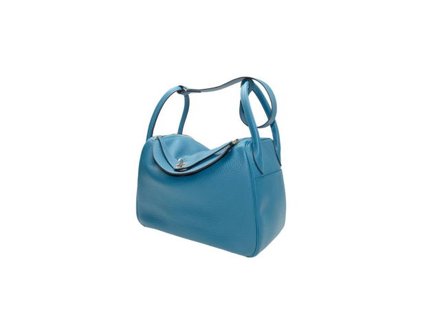 Hermes Hermes Lindy 30 Bag In Taurillon Clemence Leather With Palladium-Plated Hardware Bleu Izmir - view 2