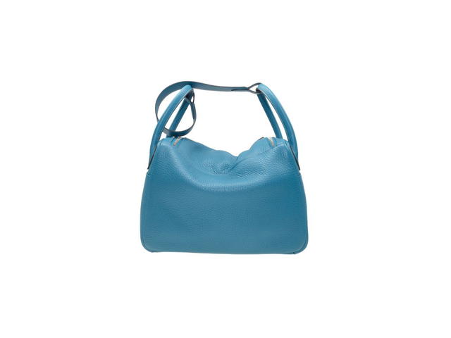 Hermes Hermes Lindy 30 Bag In Taurillon Clemence Leather With Palladium-Plated Hardware Bleu Izmir - view 3