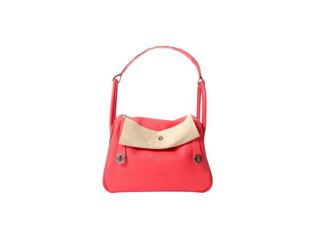 Hermes Hermes Lindy 30 In Taurillon Clemence Leather With Palladium Plated Hardware Rose Jaipur - view 6