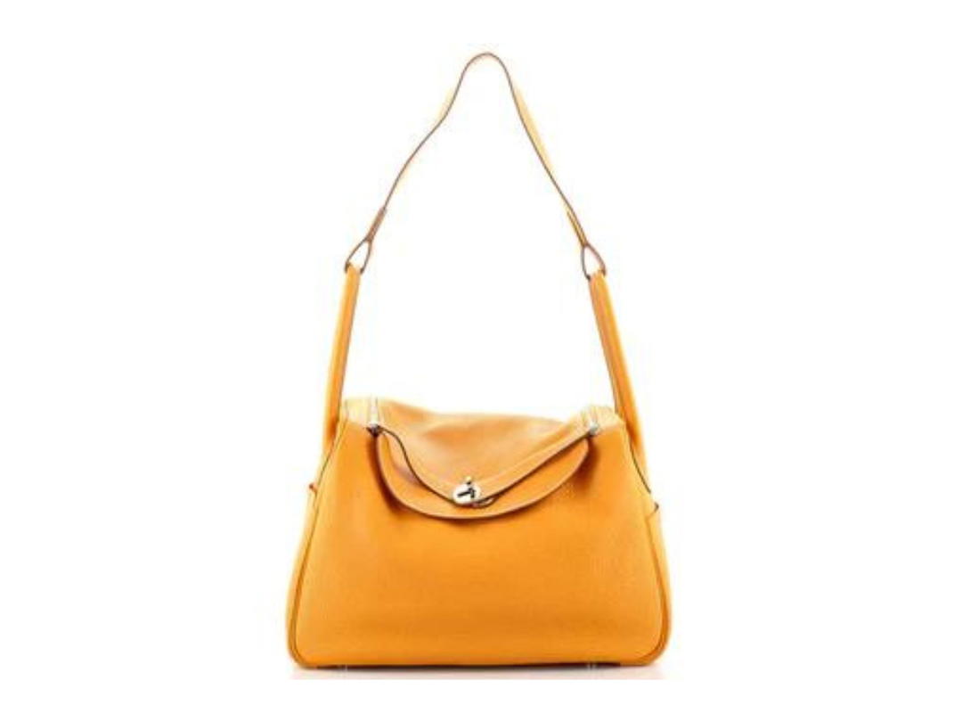 Hermes Hermes Lindy 34 Bag In Clemence Calfskin With Palladium Hardware Yellow