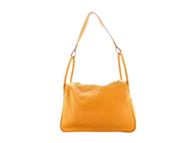 Hermes Hermes Lindy 34 Bag In Clemence Calfskin With Palladium Hardware Yellow - view 3