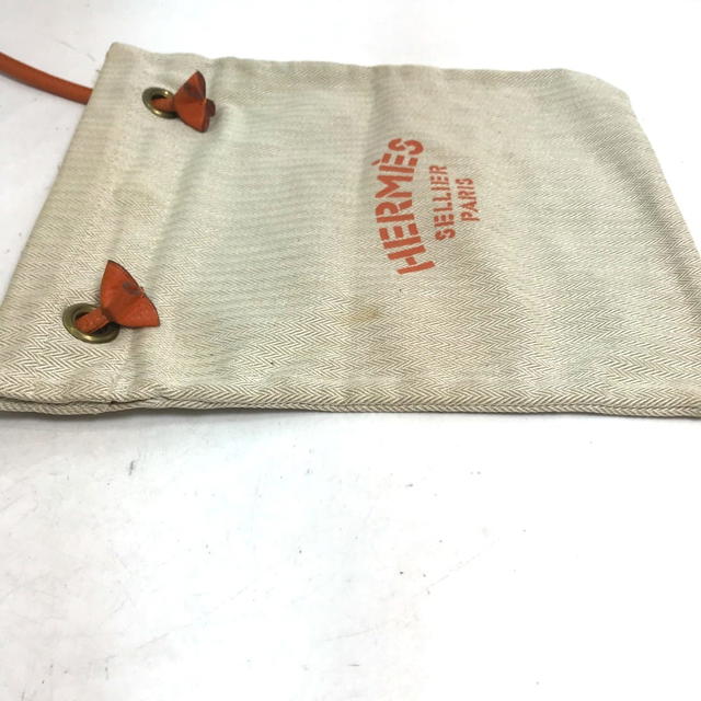 Hermes HERMES logo bag Aline PM Shoulder Shoulder Bag Canvas / Leather Orange/Beige - view 5