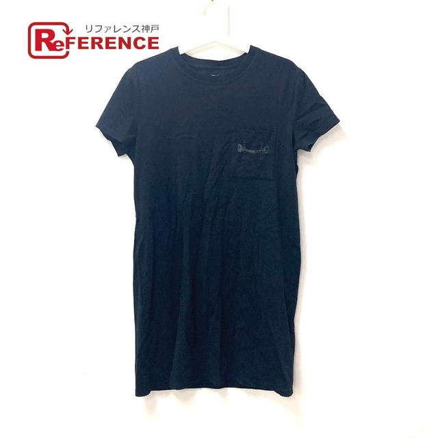 Hermes HERMES Long T-shirt Dress Apparel Shirt Dress Apparel Dress cotton Black - view 1