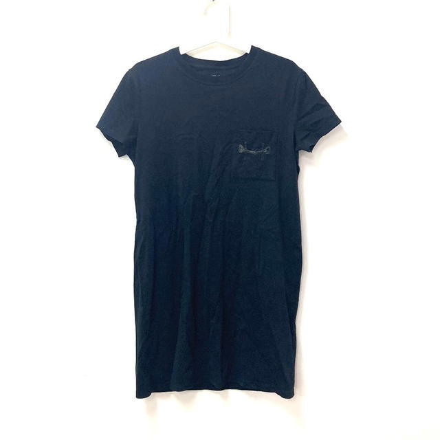 Hermes HERMES Long T-shirt Dress Apparel Shirt Dress Apparel Dress cotton Black - view 2
