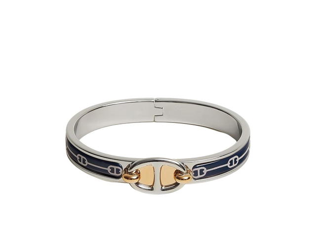 Hermes Hermes Mini Clic Chaine d’ Ancre Farandole Bracelet In Farandole Printed Enamel With Palladium Plated Hardware - view 1