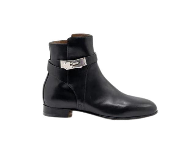 Hermes Hermes Neo Ankle Boot In Calfskin With Iconic Buckle And Wrap-Around Ankle Strap Noir (W) - view 1