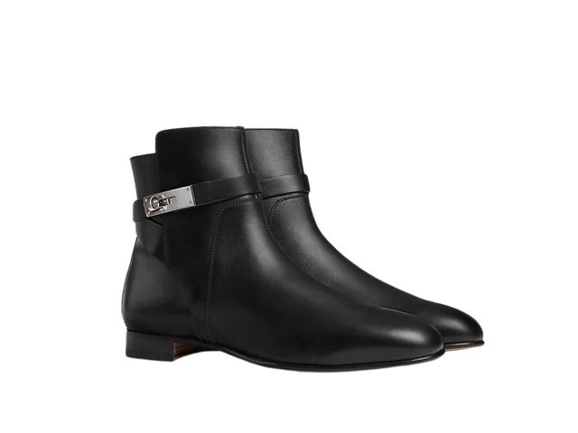 Hermes Hermes Neo Ankle Boot In Calfskin With Iconic Buckle And Wrap-Around Ankle Strap Noir (W) - view 2