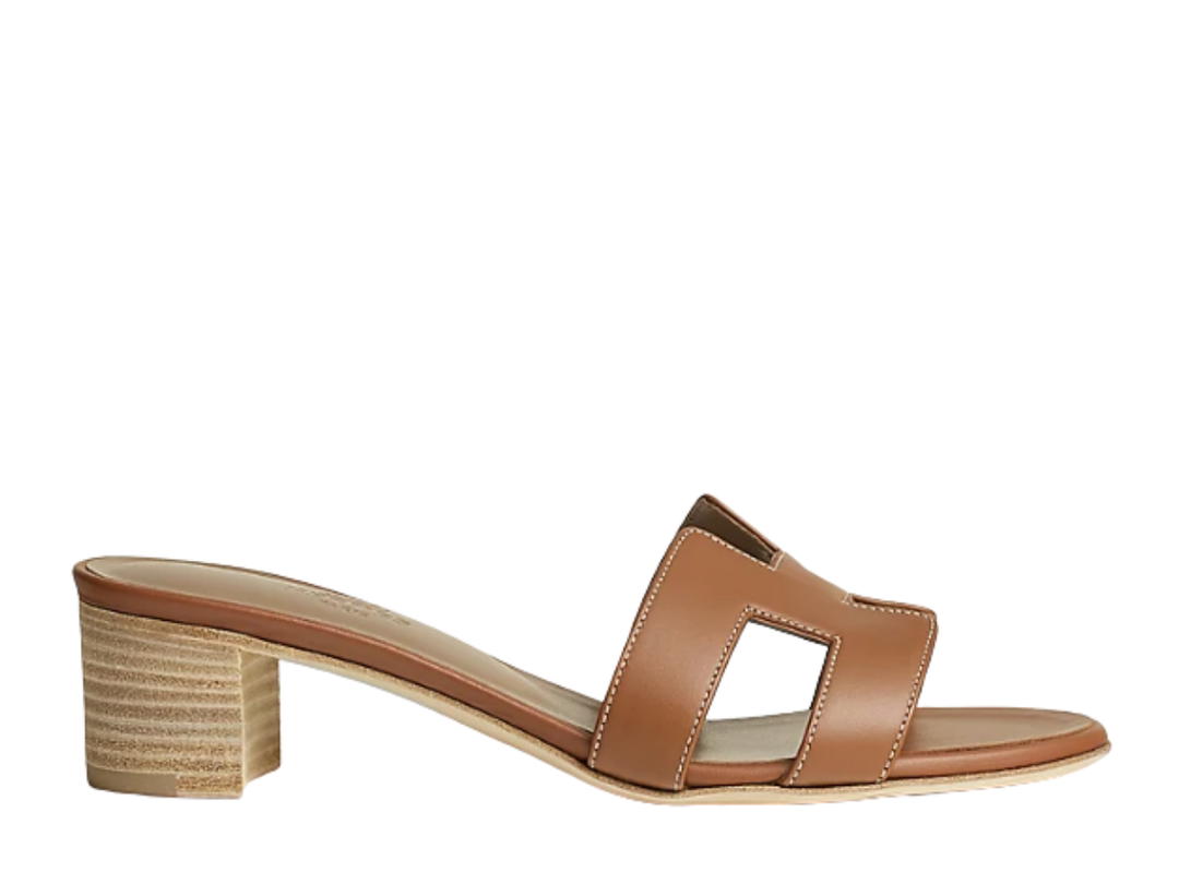 Hermes Hermes Oasis Sandal In Calfskin With Iconic H Cut-Out Gold