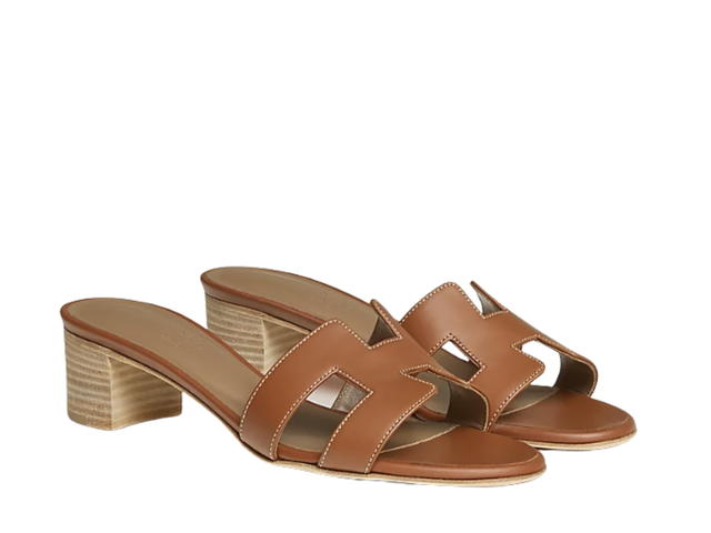 Hermes Hermes Oasis Sandal In Calfskin With Iconic H Cut-Out Gold - view 2