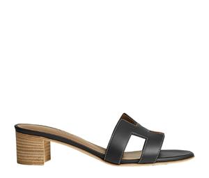 Buy Hermes Oasis Sandal In Calfskin With Iconic H Cut-Out Noir at Sasom – Authentic and Ready to Ship
