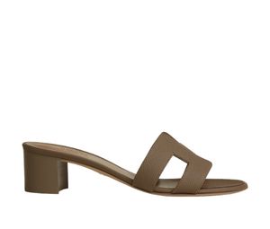 Buy Hermes Oasis Sandal In Epsom Calfskin With Iconic H Cut-Out Etoupe at Sasom – Authentic and Ready to Ship