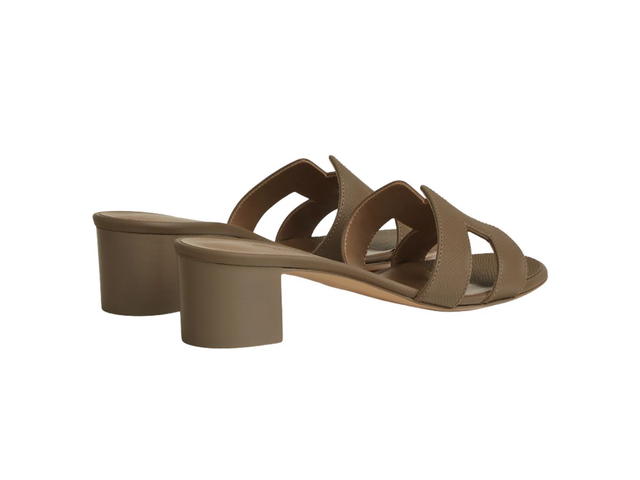 Hermes Hermes Oasis Sandal In Epsom Calfskin With Iconic H Cut-Out Etoupe - view 3
