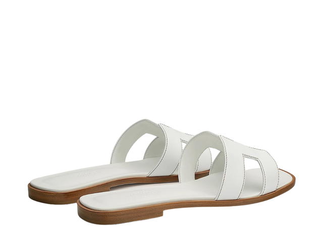 Hermes Hermes Oran Sandal In Box Calfskin With Iconic H Cut-Out Blanc - view 3