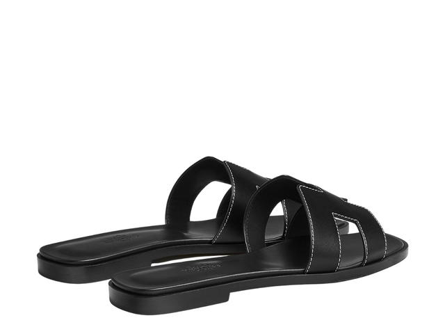 Hermes Hermes Oran Sandal In Box Calfskin With Iconic H Cut-Out Noir - view 3