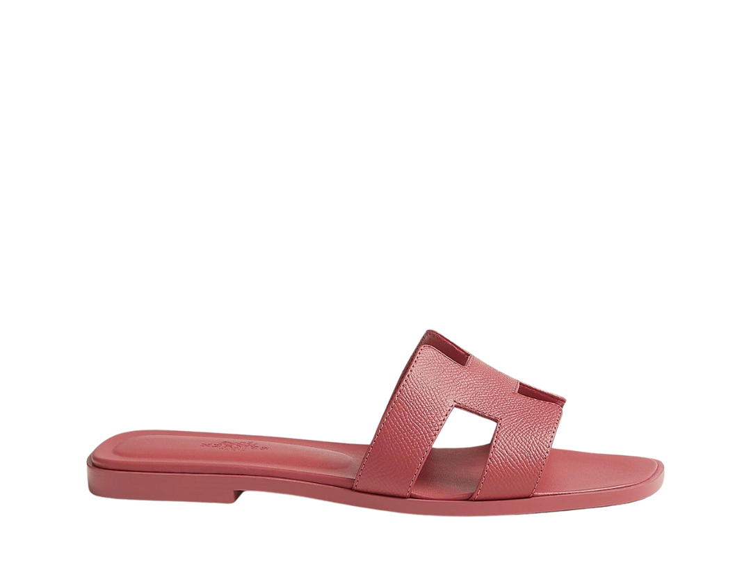 Hermes Hermes Oran Sandal In Box Calfskin With Iconic H Cut-Out Rose De Venise