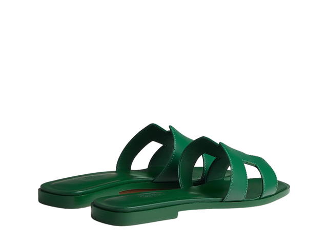 Hermes Hermes Oran Sandal In Box Calfskin With Iconic H Cut-Out Vert électrique - view 3