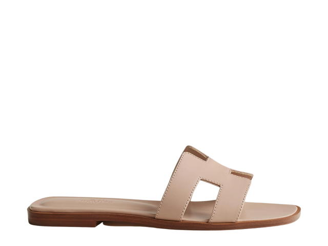 Hermes Hermes Oran Sandal In Calfskin With Iconic H Cut-Out Beige Nude - view 1