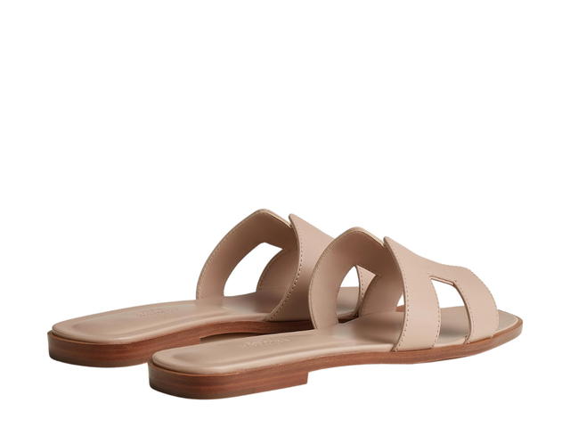 Hermes Hermes Oran Sandal In Calfskin With Iconic H Cut-Out Beige Nude - view 3
