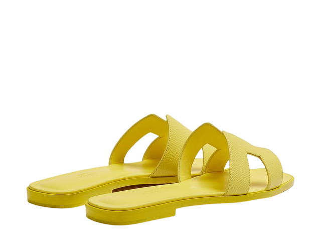 Hermes Hermes Oran Sandal In Epsom Calfskin With Iconic H Cut-Out Jaune Curcuma - view 3