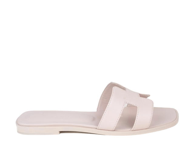 Hermes Hermes Oran Sandal In Epsom Calfskin With Iconic H Cut-Out Rose Petale - view 1