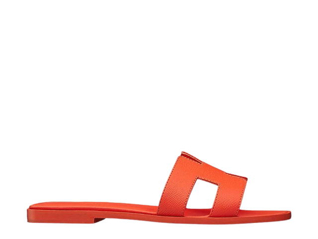 Hermes Hermes Oran Sandal In Epsom Calfskin With Iconic H Cut-Out Rose Sorbet - view 1