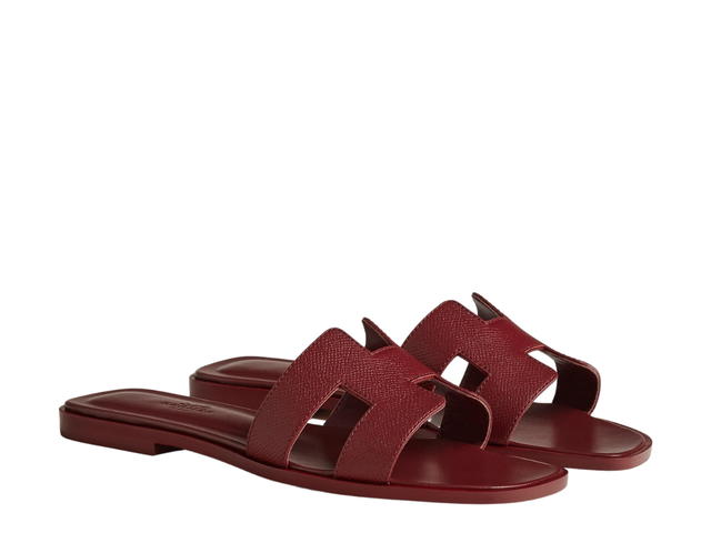 Hermes Hermes Oran Sandal In Epsom Calfskin With Iconic H Cut-Out Rough H - view 2