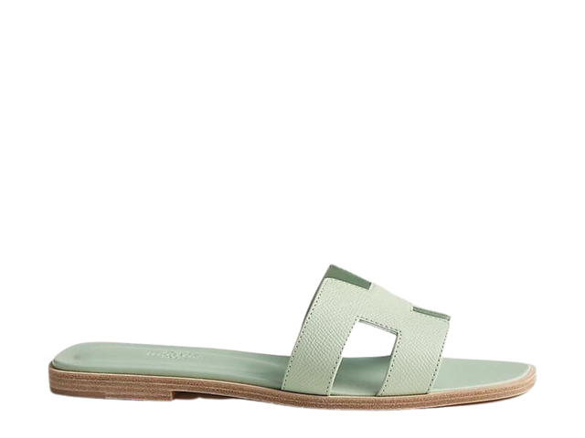 Hermes Hermes Oran Sandal In Epsom Calfskin With Iconic H Cut-Out Vert Jade - view 1