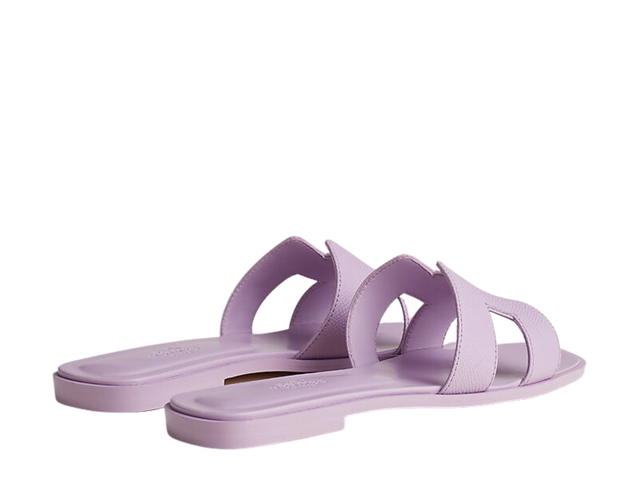 Hermes Hermes Oran Sandal In Epsom Calfskin With Iconic H Cut-Out Violet Amethyste - view 3