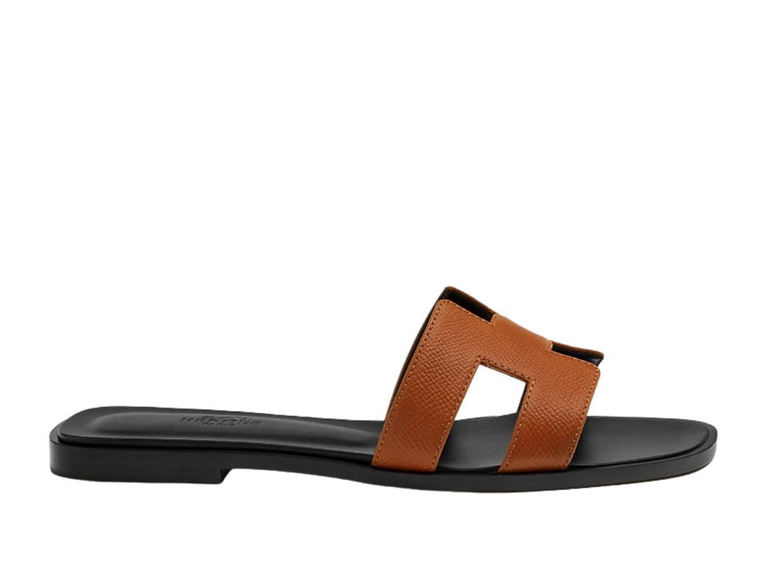 Hermes Hermes Oran Sandal In Epsom Heritage Calfskin With Iconic H Cut-Out Naturel