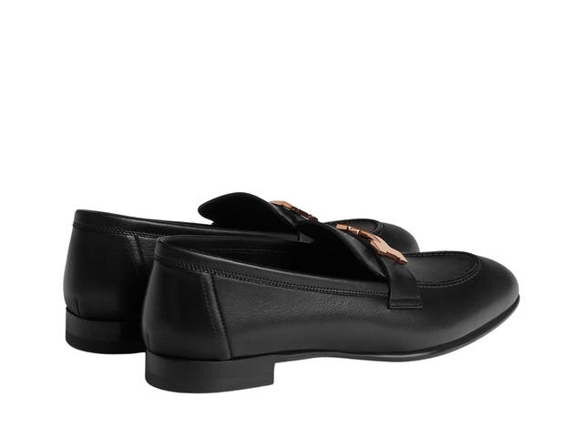 Hermes Hermes Paris Loafer In Calfskin With Rose Gold-Plated Signature H Detail Noir - view 3