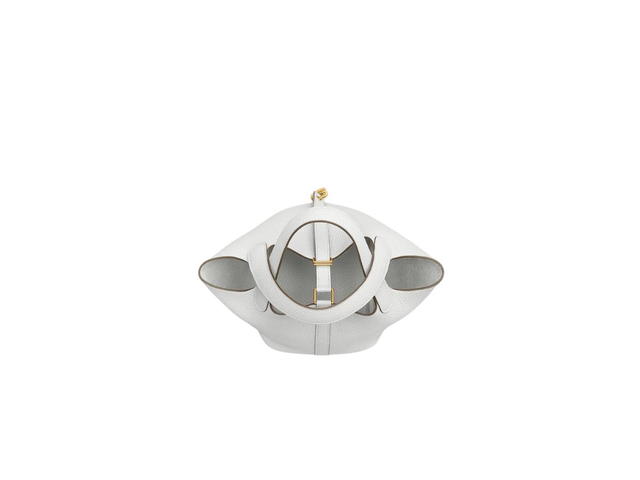 Hermes Hermes Picotin Lock 18 Bag In Clemence Leather With Gold-Plated Hardware New White - view 3