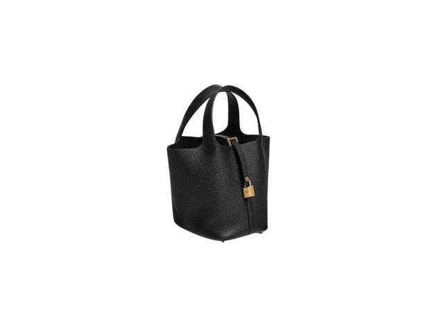 Hermes Hermes Picotin Lock 18 Bag In Clemence Leather With Gold-Plated Hardware Noir - view 2