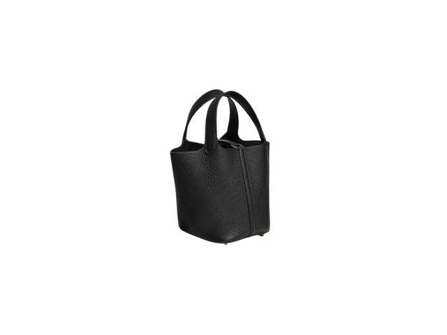 Hermes Hermes Picotin Lock 18 Bag In Clemence Leather With Gold-Plated Hardware Noir - view 4