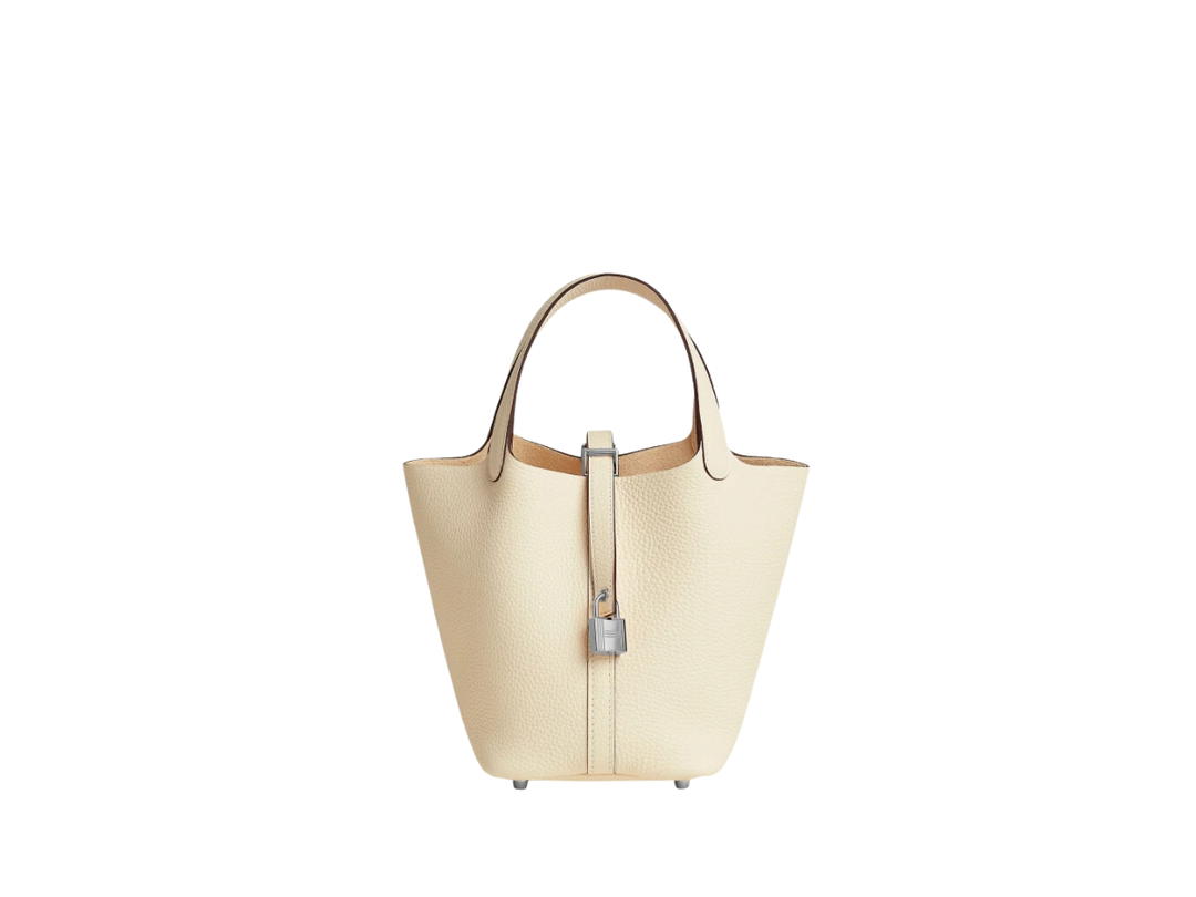 Hermes Hermes Picotin Lock 18 Bag In Clemence Leather With Palladium Hardware Nata