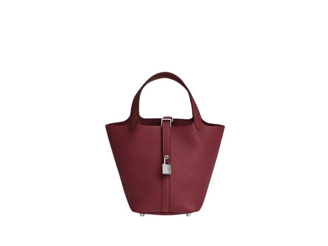 Hermes Hermes Picotin Lock 18 Bag In Clemence Leather With Palladium Hardware Rouge H - view 1