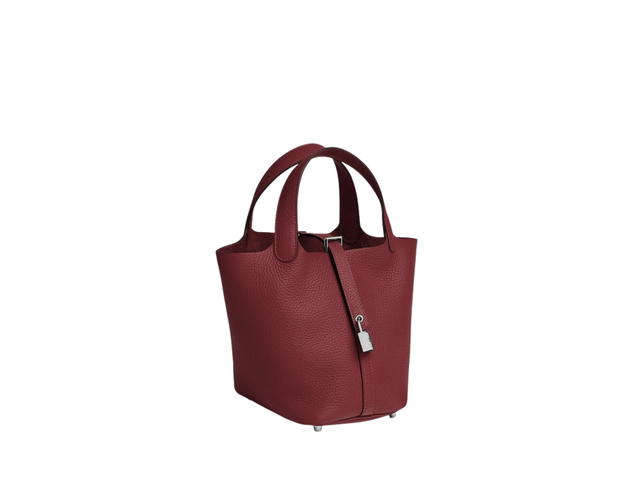 Hermes Hermes Picotin Lock 18 Bag In Clemence Leather With Palladium Hardware Rouge H - view 2