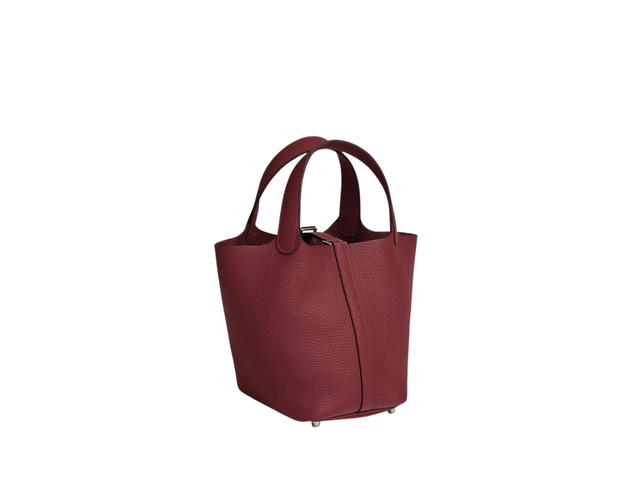 Hermes Hermes Picotin Lock 18 Bag In Clemence Leather With Palladium Hardware Rouge H - view 3