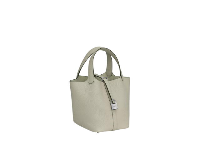 Hermes Hermes Picotin Lock 18 Bag In Clemence Leather With Palladium Hardware Sauge - view 2