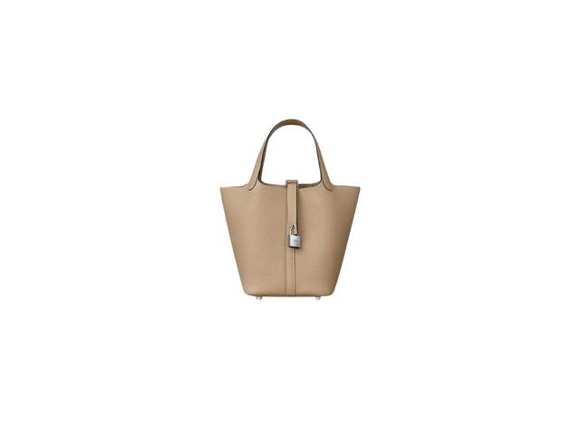 Hermes Hermes Picotin Lock 18 Bag In Clemence Leather With Palladium-Plated Trench - view 1