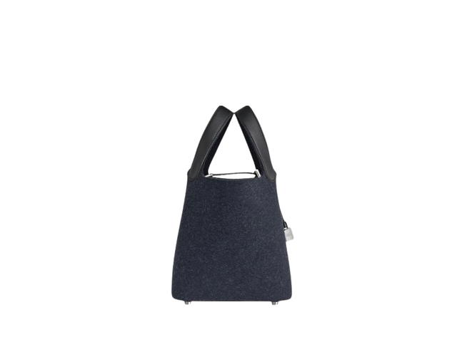 Hermes Hermes Picotin Lock 18 Bag In Felt Swift With Palladium Hardware Blue Nuit - view 3