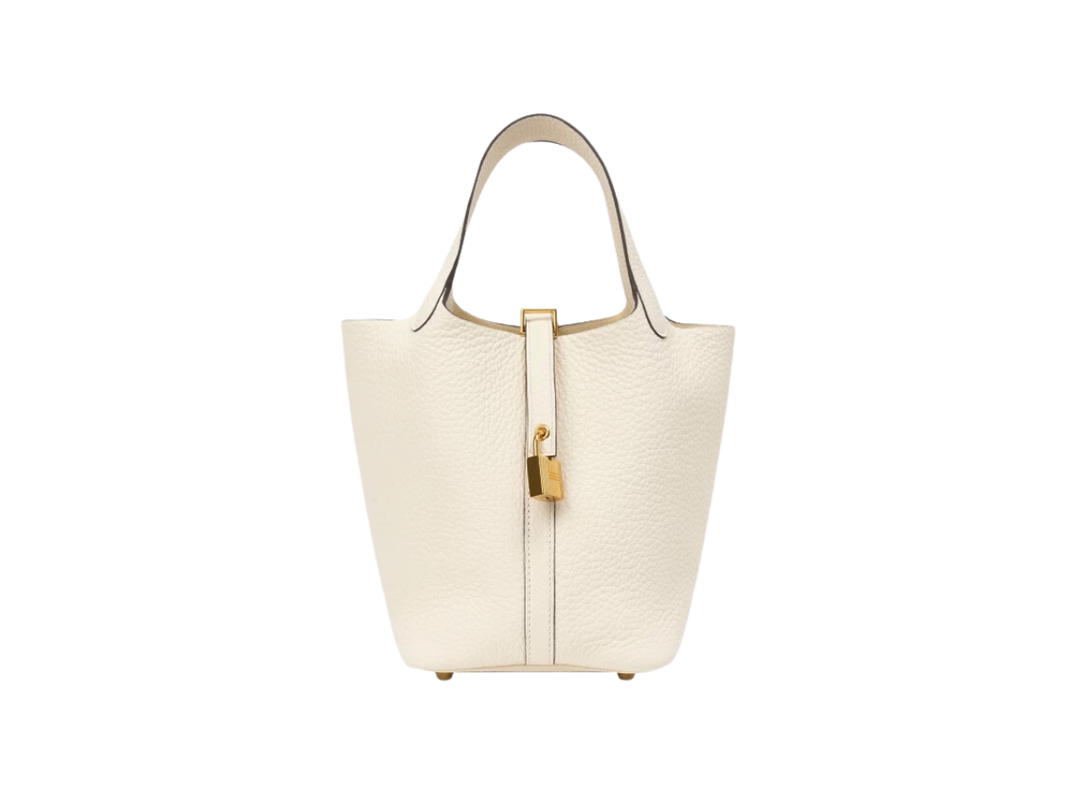 Hermes Hermes Picotin Lock 18 In Clemence Leather With Gold-Plated Kelly Lock Closure Nata
