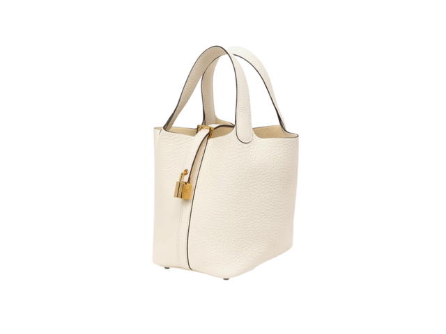 Hermes Hermes Picotin Lock 18 In Clemence Leather With Gold-Plated Kelly Lock Closure Nata - view 2